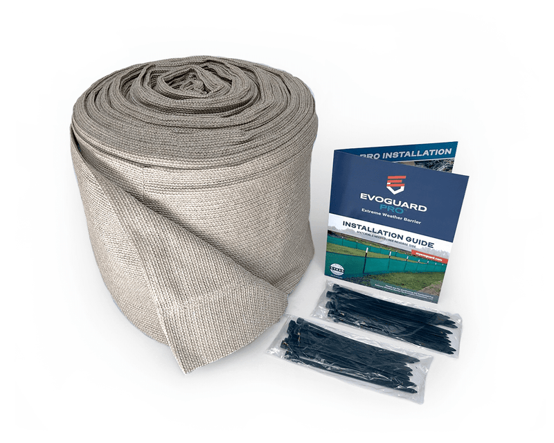 Load image into Gallery viewer, Partially unraveled tan evoguard pro 3x100 next to installation guide