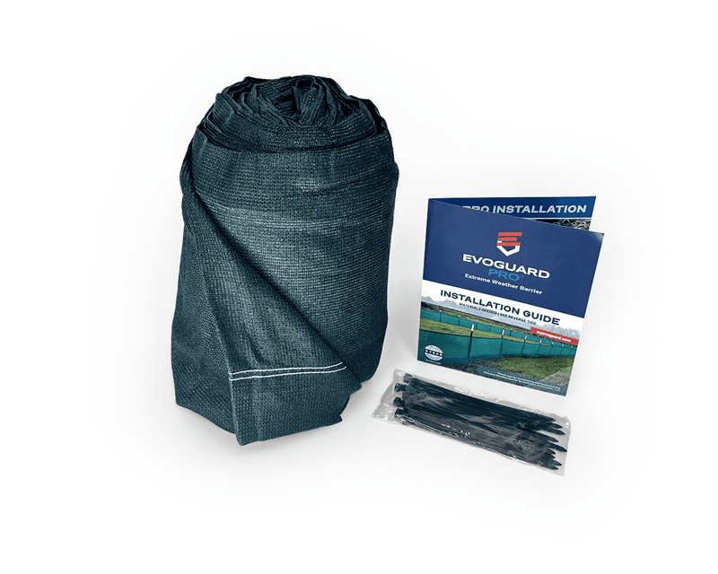 Load image into Gallery viewer, Partially unraveled green evoguard pro 3x50 next to installation guide