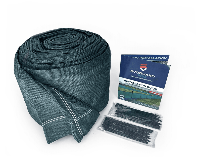 Load image into Gallery viewer, Partially unraveled green evoguard pro 3x100 next to installation guide