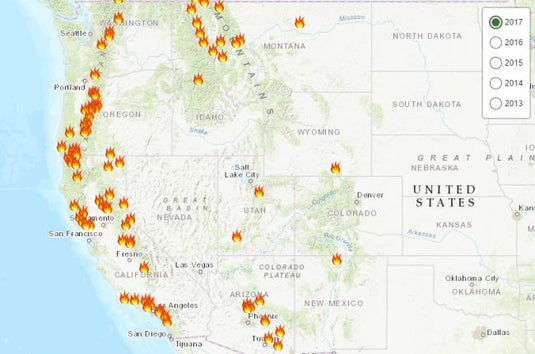 USGS Post Wildfire Hazard assessment viewer (live)