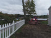 Fence by piece of land being excavated